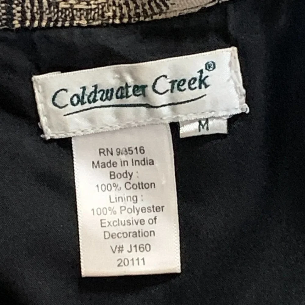 Coldwater Creek  BOHO Embroidered Tapestry Beaded‎ Jacket M Button Front 200H